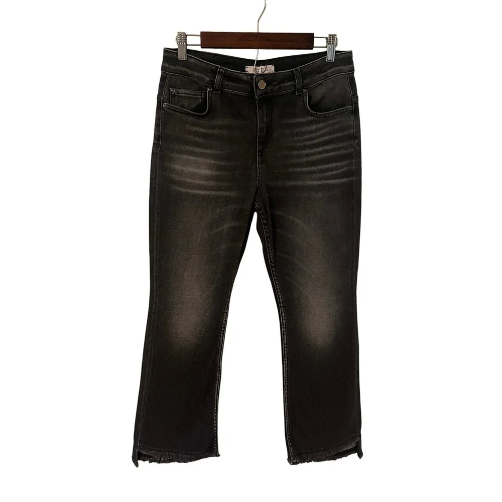 Dorothee Schumacher Denim Attraction Pants Womens Black Wash‎ Cropped Jeans 6